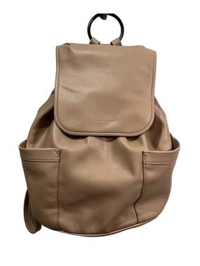 Elizabeth and James Pale taupe pu leather backpack
